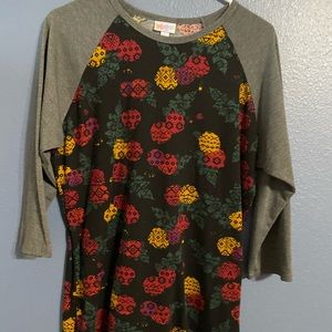 Large Lularoe Randy - Pineapple Design
